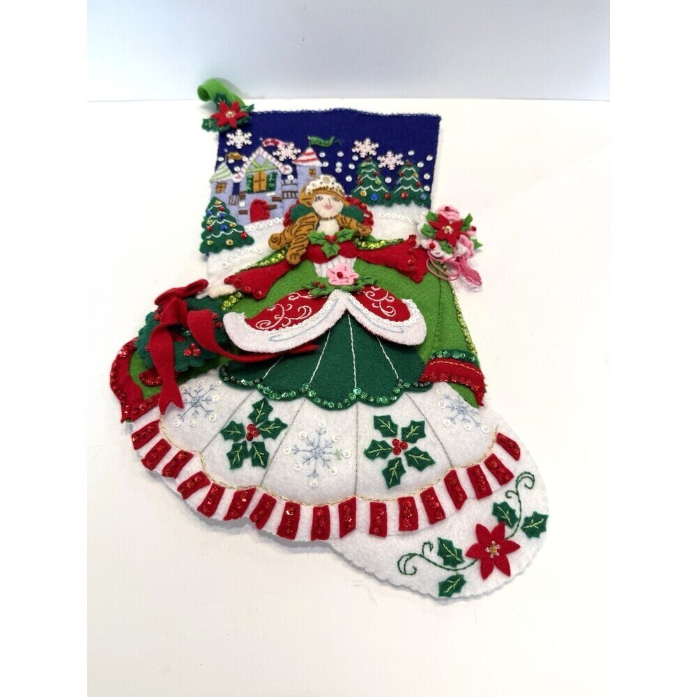 Bucilla Princess 18" Felt Christmas Stocking 86140 Completed Castle Frozen